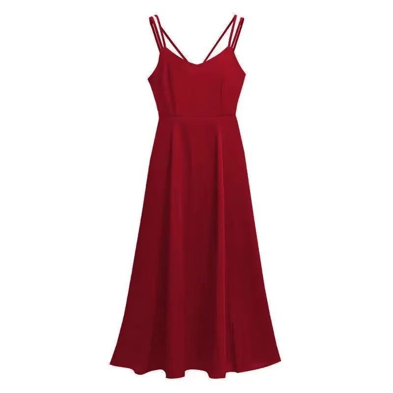 VESTIDO MIDI CON ABERTURA LATERAL CAMELIA