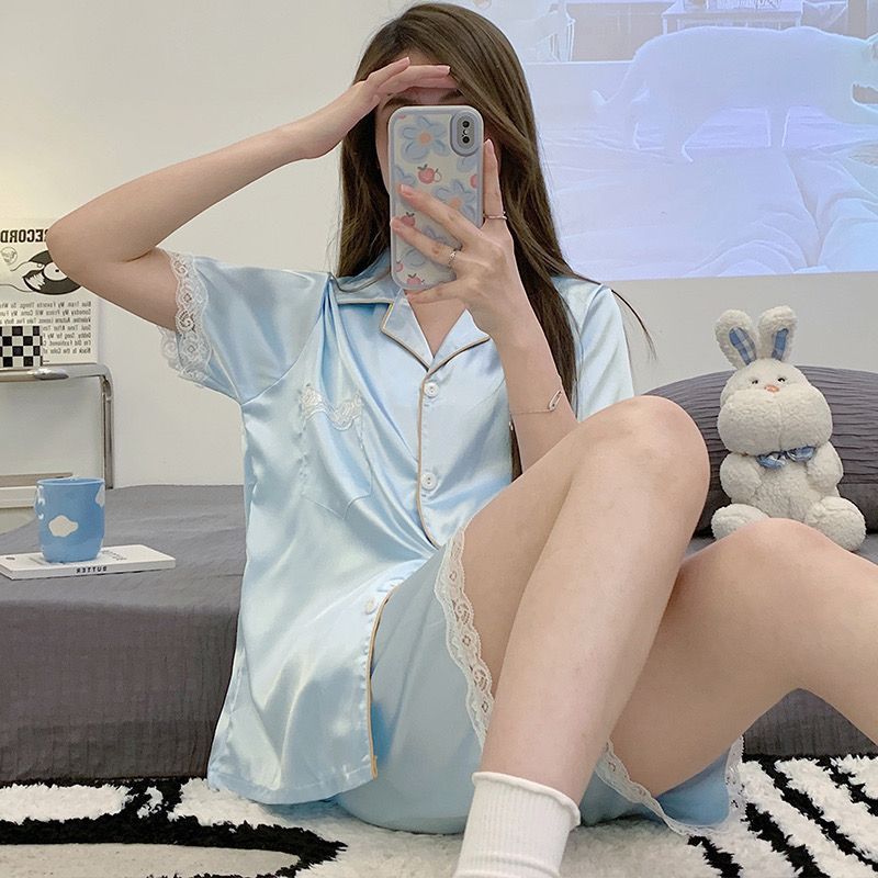 PIJAMA COM RENDA AMÉLIA (várias cores)