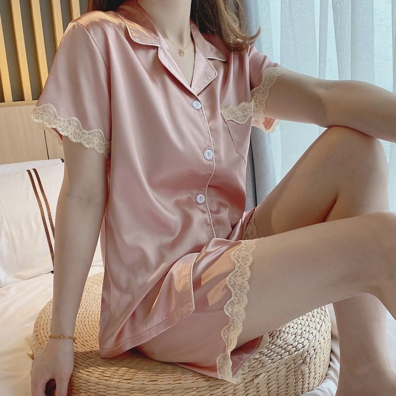 PIJAMA COM RENDA AMÉLIA (várias cores)