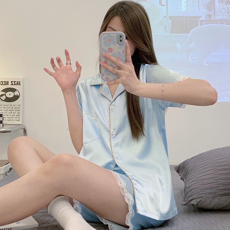 PIJAMA COM RENDA AMÉLIA (várias cores)