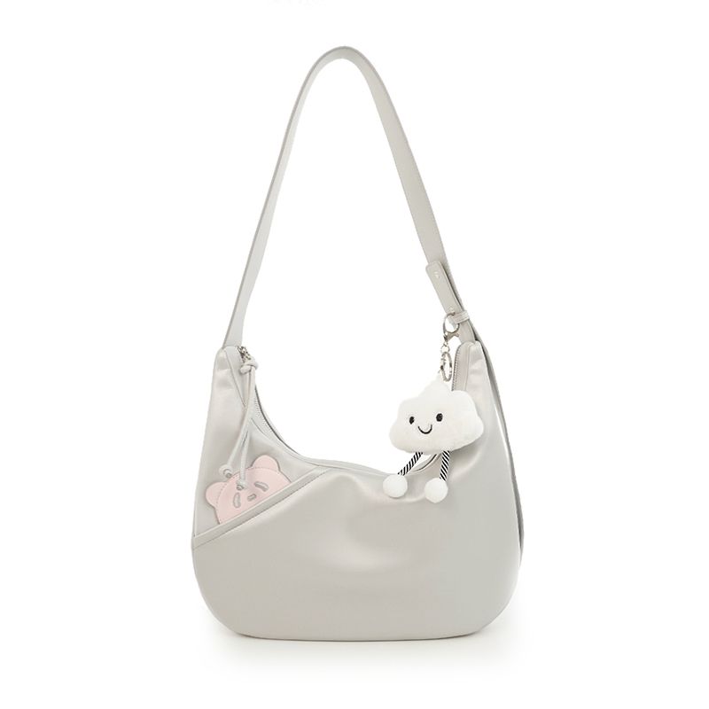 WOMEN'S PU LEATHER BAG WITH KEYCHAIN - PASTEL COLORS (4 colors!)