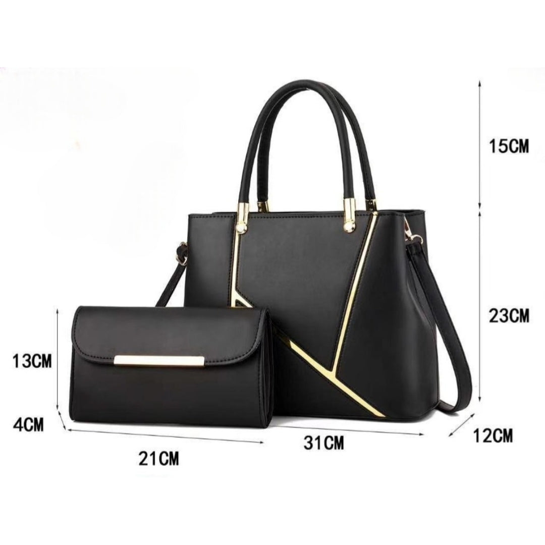 BOLSO DE MUJER + CARTERA DE PIEL PU - VARIOS COLORES!