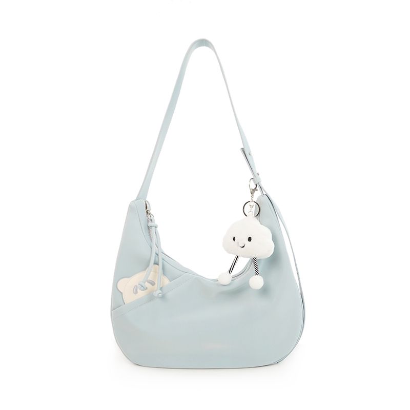 WOMEN'S PU LEATHER BAG WITH KEYCHAIN - PASTEL COLORS (4 colors!)