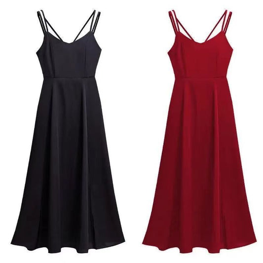 VESTIDO MIDI CON ABERTURA LATERAL CAMELIA