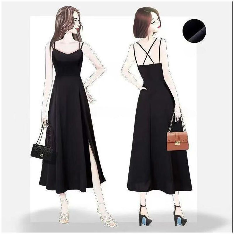 VESTIDO MIDI CON ABERTURA LATERAL CAMELIA