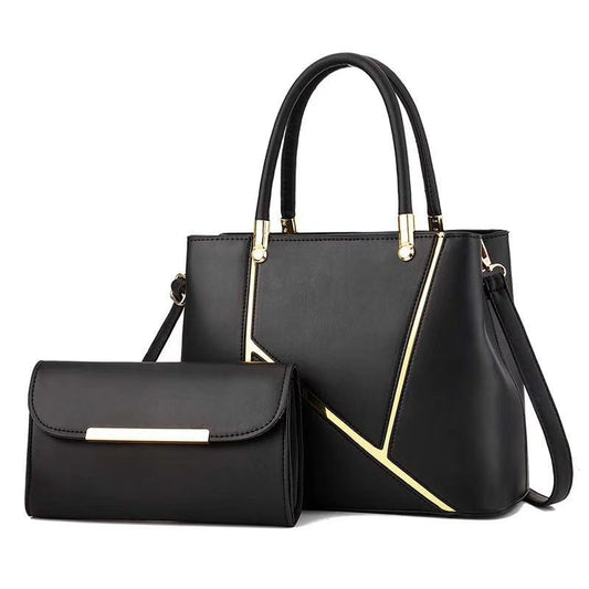 BOLSO DE MUJER + CARTERA DE PIEL PU - VARIOS COLORES!