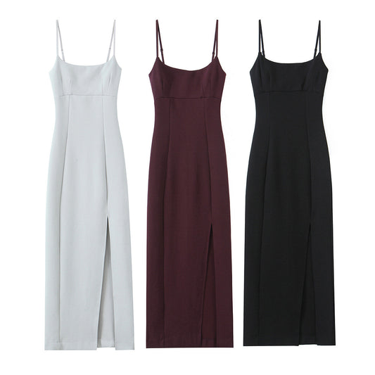 VESTIDO LONGO COM FENDA LATERAL ALEXANDRA