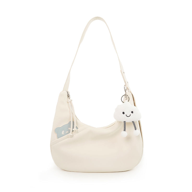 WOMEN'S PU LEATHER BAG WITH KEYCHAIN ​​- PASTEL COLORS (4 colors!)
